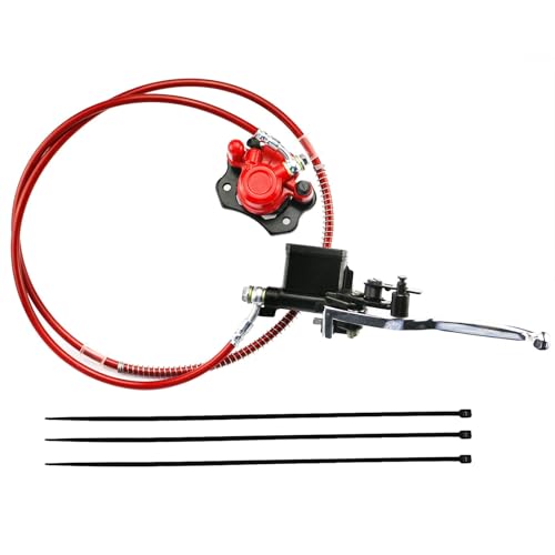 PRO BAT مكبس فرامل هيدروليكي يدوي خلفي لليسار مجموعة أسطوانة المكبس لدرجات 50cc 70cc 90cc 110cc 125cc تاوتاو بويانغ كولستر باجا دراجة رباعية صينية ATV 4 عجلات، أحمر - Image 4