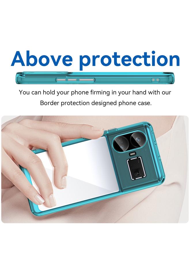 اس-توب جراب لهاتف Realme GT5 من سلسلة ألوان متعددة من الأكريليك الهجين المصنوع من مادة TPU - Image 4