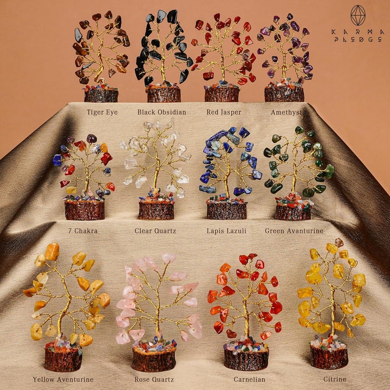 KARMAPLEDGE Handcrafted Chakra Crystal Tree Set - Image 2