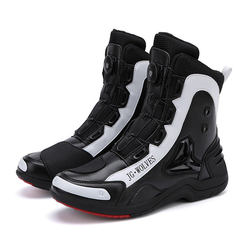 Jiugulang'S New High-Top Motorcycle Riding Boots Are Suitable For All Seasons, Handsome Riding Boots, Non-Slip, Anti-Fall, Breathable And Essential For Motorcycle Travel - Image 1