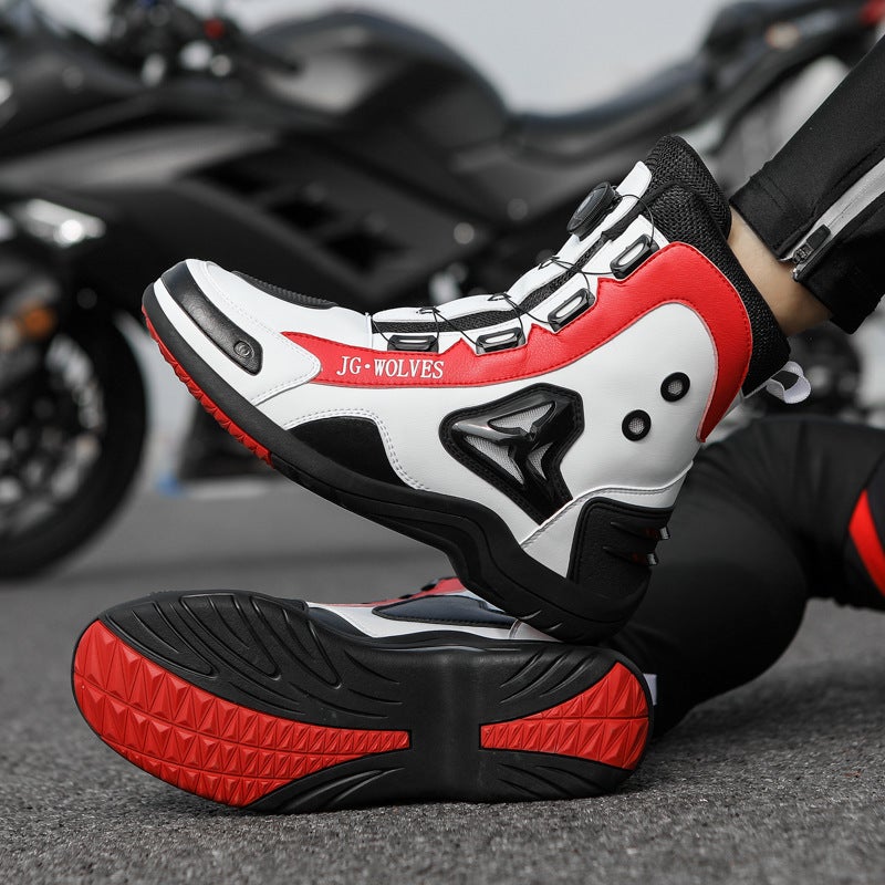 Jiugulang'S New High-Top Motorcycle Riding Boots Are Suitable For All Seasons, Handsome Riding Boots, Non-Slip, Anti-Fall, Breathable And Essential For Motorcycle Travel - Image 2