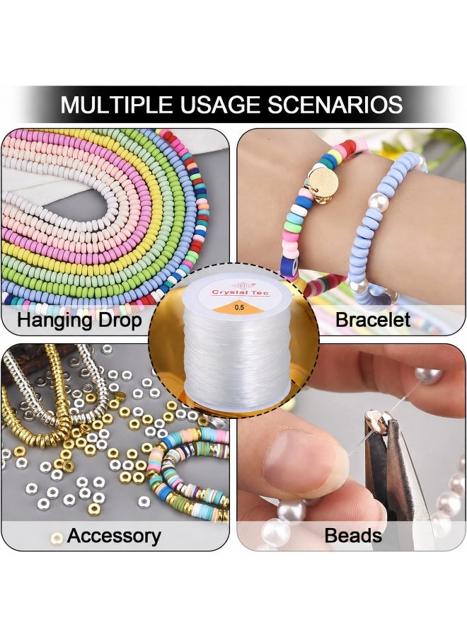 Capstro 0.5mm Clear Elastic Bracelet String – 328FT Stretch Beading Cord for Jewelry Making, Beading, Crafting, DIY Bracelets, Necklaces, Anklets & Accessories - Image 3