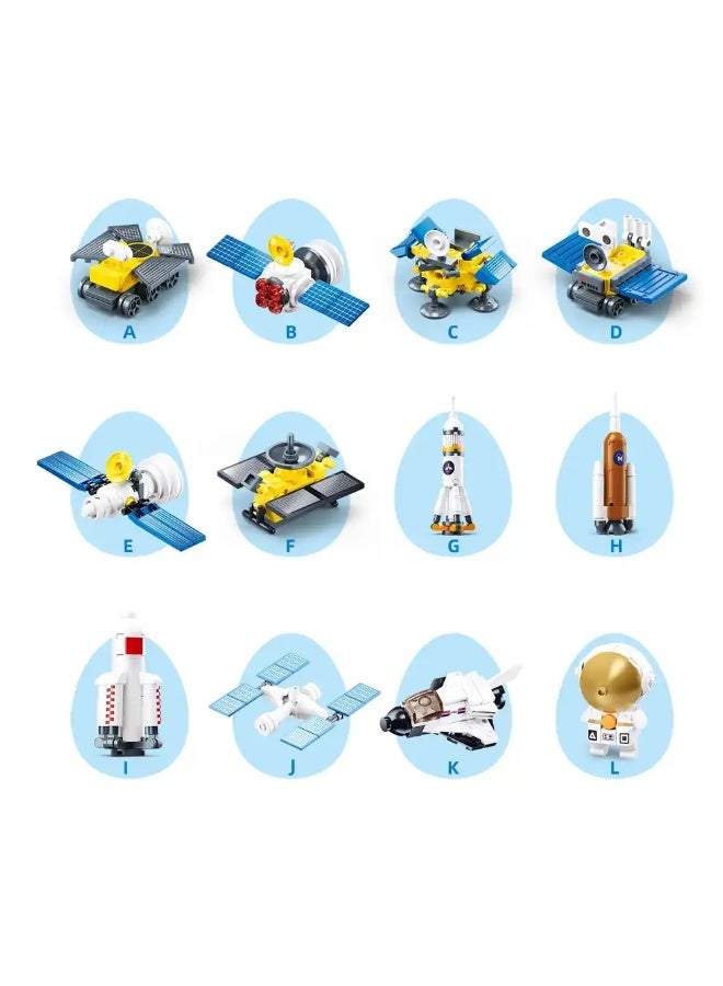 Bricks Qbricks Egg Space 12 Figures Assortment 467 Pieces - M38-B1070 - Image 2