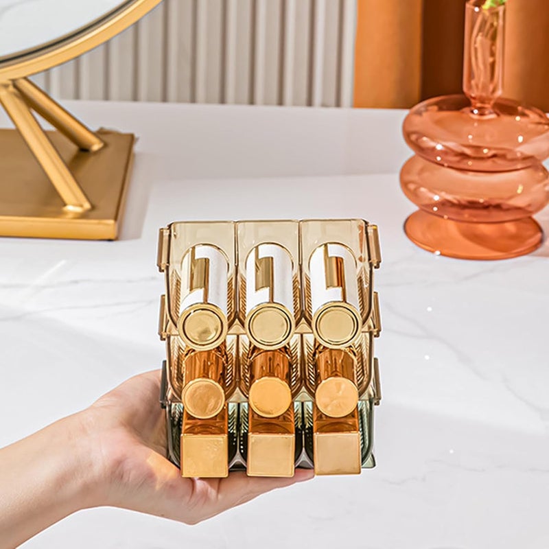 Multi-Grid Lipstick Stand 3Pcs Set Desktop Makeup Organizer for Lipstick and Lip Gloss Storage Home Vanity Cosmetic Holder - Image 3