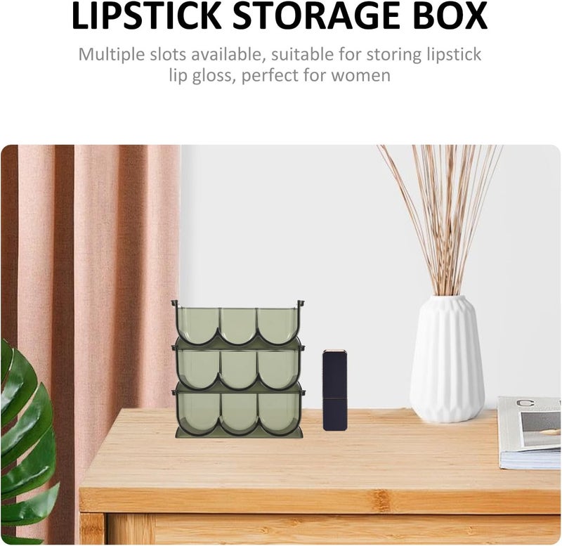 Multi-Grid Lipstick Stand 3Pcs Set Desktop Makeup Organizer for Lipstick and Lip Gloss Storage Home Vanity Cosmetic Holder - Image 4
