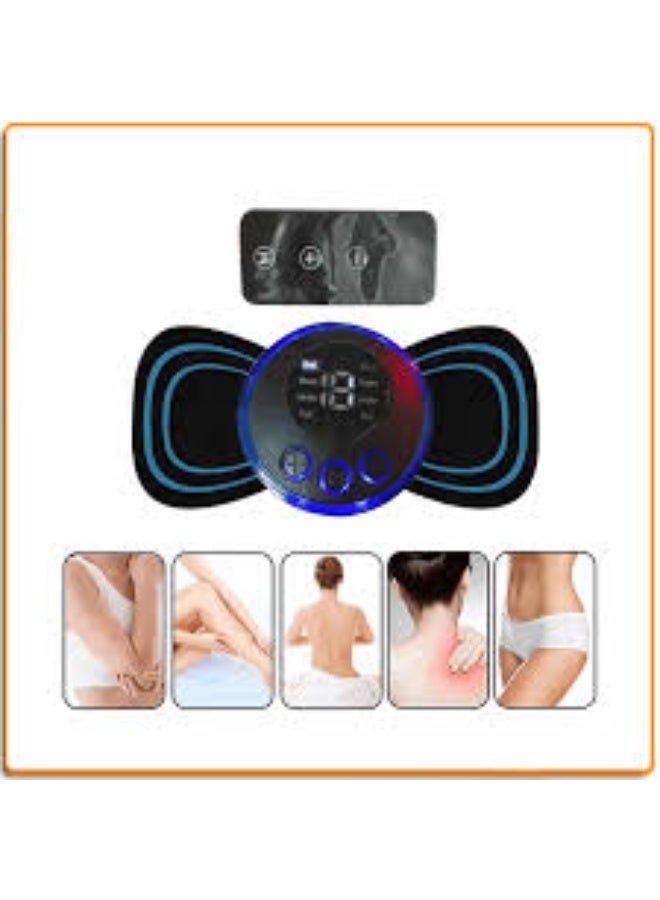 جهاز تدليك الفراشة EMS القابل لإعادة الشحن مع 8 أوضاع و19 مستوى شدة لتخفيف آلام الرقبة والكتف والظهر - Image 4