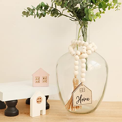 Meplait Home Wooden Bead Garland with Tassel, Decorative Beads Home Decor Farmhouse Tassel Garland Boho Decor for Tiered Tray（38in） - Image 4
