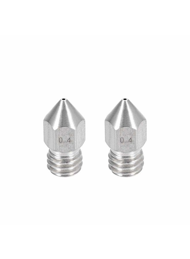 uxcell 3D Printer Nozzle Head for MK8 1.75mm Extruder Print Stainless Steel 0.4mm 2pcs a19080800ux0003 2 - Image 1