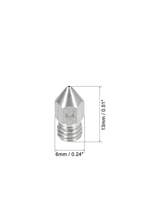 uxcell 3D Printer Nozzle Head for MK8 1.75mm Extruder Print Stainless Steel 0.4mm 2pcs a19080800ux0003 2 - Image 2
