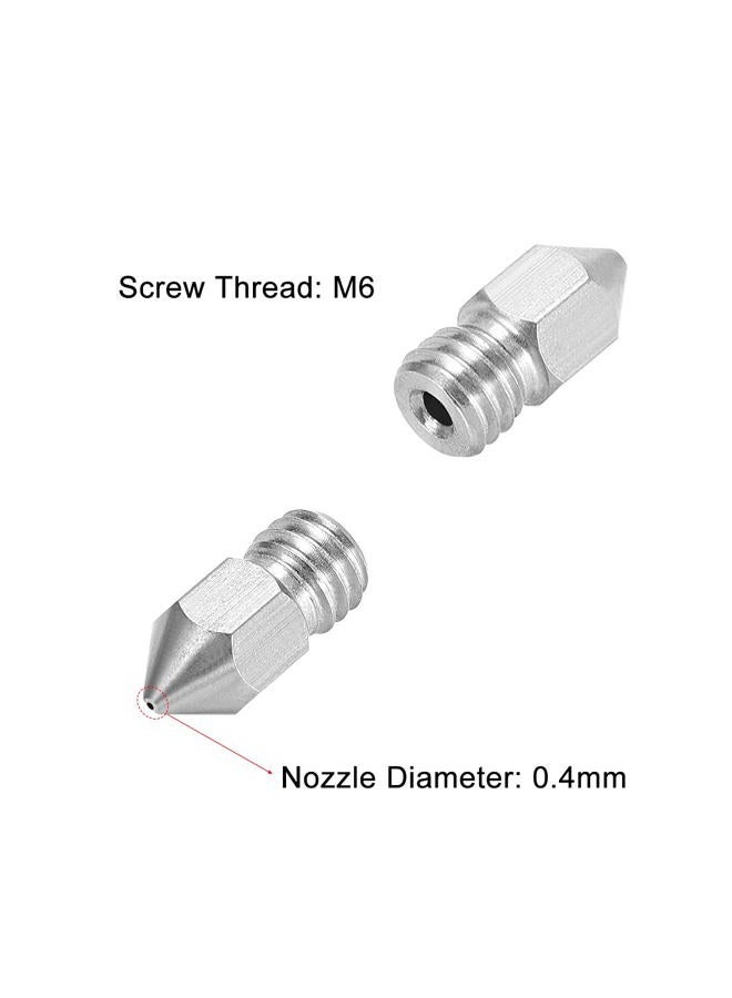 uxcell 3D Printer Nozzle Head for MK8 1.75mm Extruder Print Stainless Steel 0.4mm 2pcs a19080800ux0003 2 - Image 3