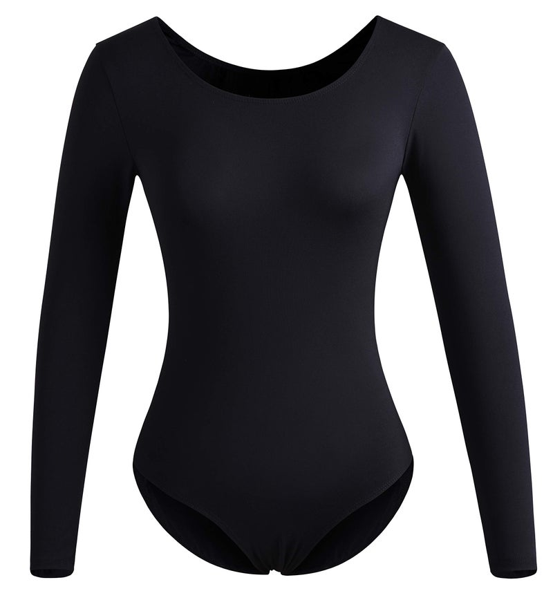 DANSHOW Women Long Sleeve Dance leotards for Ballet Adult lady Train top(4028-XL-06) - Image 1