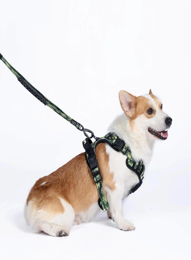 أم-بيتس حزام صدر للكلاب من إم-بيتس، مصنوع من قماش متين مقاوم للماء، مبطن بنعومة، يسمح بمرور الهواء، مزود بشريطين عاكسين، مريح للمشي والتنزه والتدريب في الهواء الطلق، بنقشة مموهة، مقاس كبير - Image 3