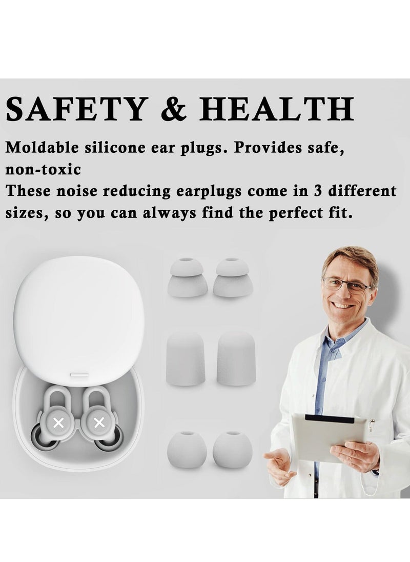 Generic - Sleep Noise-Cancelling Earplug Set, Reusable Anti-noise Sleep Silicone Earplugs to Learn Quiet and Noise-proof Hearing Protection for Concerts, Motorcycles, Work, and Noise Sensitivity (Gray) - Image 1
