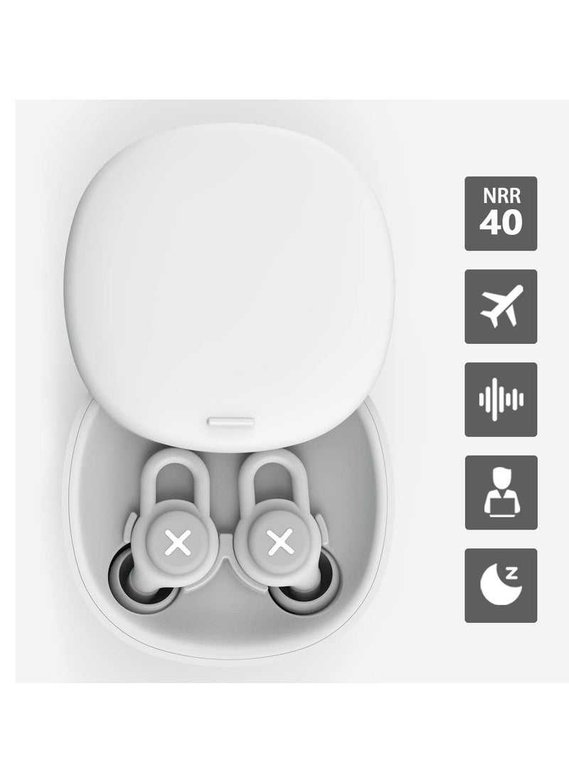 Generic - Sleep Noise-Cancelling Earplug Set, Reusable Anti-noise Sleep Silicone Earplugs to Learn Quiet and Noise-proof Hearing Protection for Concerts, Motorcycles, Work, and Noise Sensitivity (Gray) - Image 1