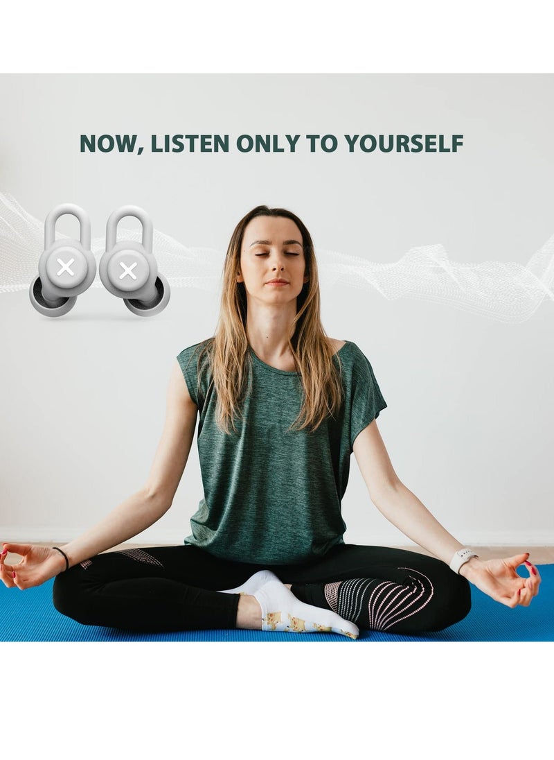 Generic - Sleep Noise-Cancelling Earplug Set, Reusable Anti-noise Sleep Silicone Earplugs to Learn Quiet and Noise-proof Hearing Protection for Concerts, Motorcycles, Work, and Noise Sensitivity (Gray) - Image 1