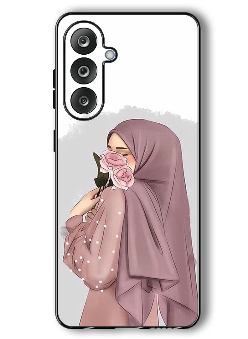 Theodor Case Compatible with Samsung Galaxy F36/ M36 6.7 Inch Protection Shockproof Bumper Cover Holding Roses Girl - Image 1