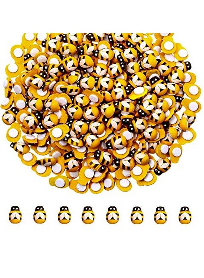 Aeyistry 100Pcs Wooden Beeflatback Selfadhesive Wood Bumble Bees For Scrapbooking Decoration And Craft Diy - Image 1
