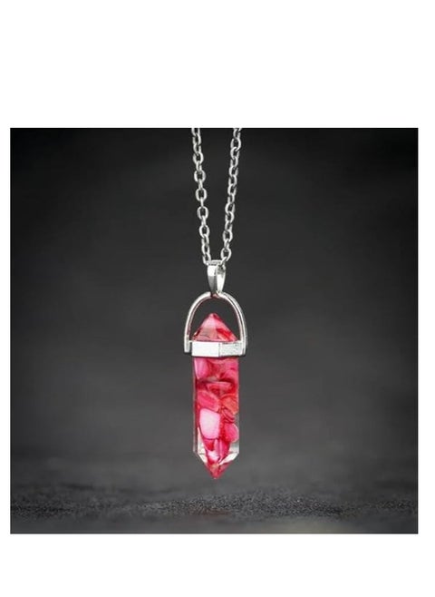 Natural Gemstone Hexagonal Necklace