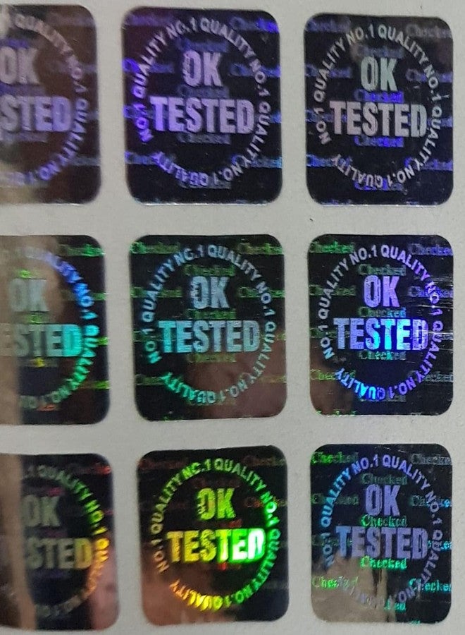 Sehgal Store Holograms Golden Stickers Square Shape Ok Tested 5 Sheets (13 mm) 500 Stickers Trustworthy Proof for Quality Assurance - Image 3