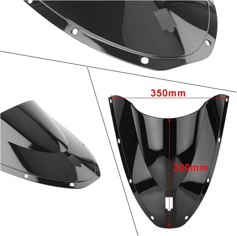 White Iridium Motorcycle Windscreen Windshield Deflector For Ducati 749 749R 749S 999 999R 999S 2005 2007 Universal Fit - Image 5