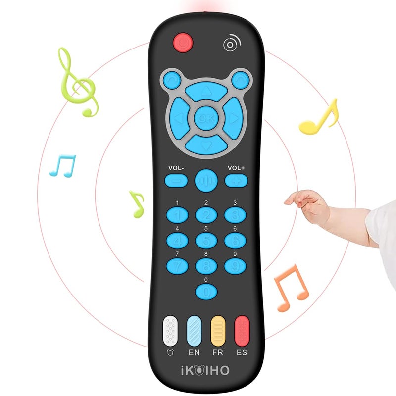 iKOIHO Baby Remote Control Toy for 1 Year Old Boys Girls Gifts Realistic Toddler TV Remote Toy with Music and Light Early Education Learning Toy Remote Kid Infant Baby Toys for 6 to 12 Months 12 to 18 Months - Image 1