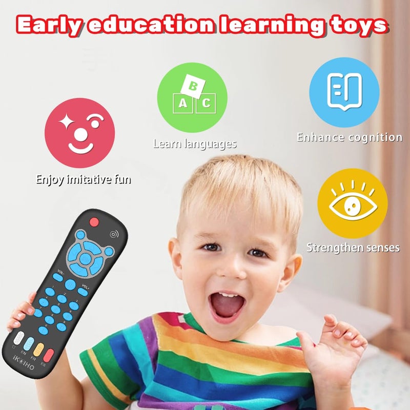 iKOIHO Baby Remote Control Toy for 1 Year Old Boys Girls Gifts Realistic Toddler TV Remote Toy with Music and Light Early Education Learning Toy Remote Kid Infant Baby Toys for 6 to 12 Months 12 to 18 Months - Image 5