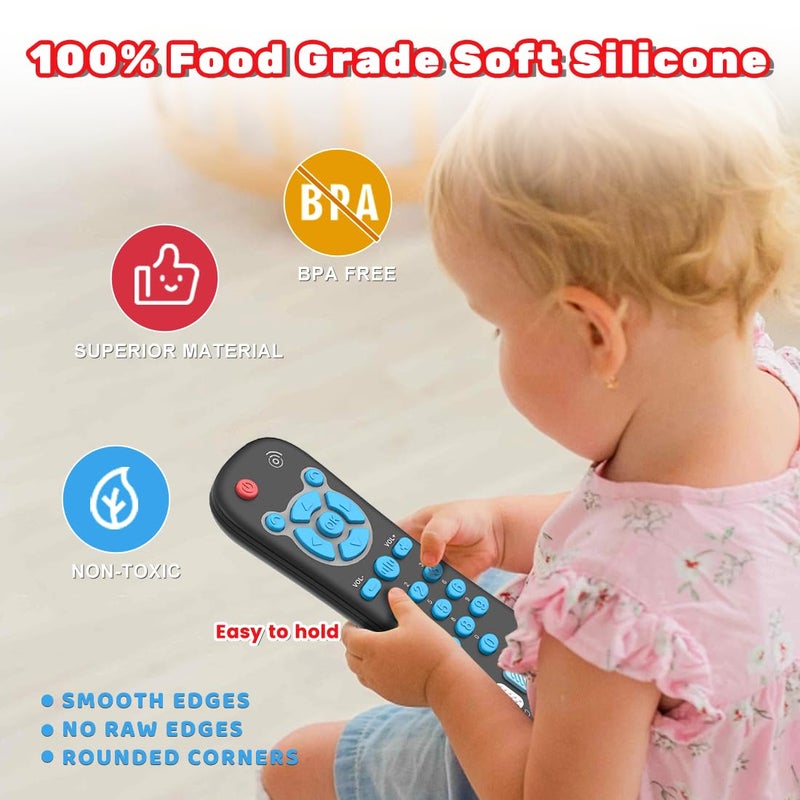 iKOIHO Baby Remote Control Toy for 1 Year Old Boys Girls Gifts Realistic Toddler TV Remote Toy with Music and Light Early Education Learning Toy Remote Kid Infant Baby Toys for 6 to 12 Months 12 to 18 Months - Image 3