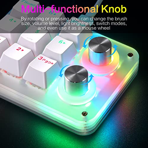 Koolertron 9-Key Mechanical Numpad with 2 Programmable Knobs, LED Backlit Macro Gaming Keyboard, Fully Customizable Numeric Keypad for PC - Image 5