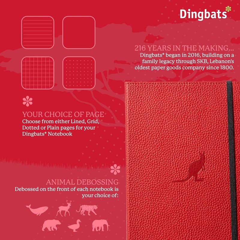 Dingbats* Notebooks دينغباتس A5+ دفتر الحياة البرية الكنغر الأحمر - مسطر تتوفر مقاسات متنوعة - Image 2