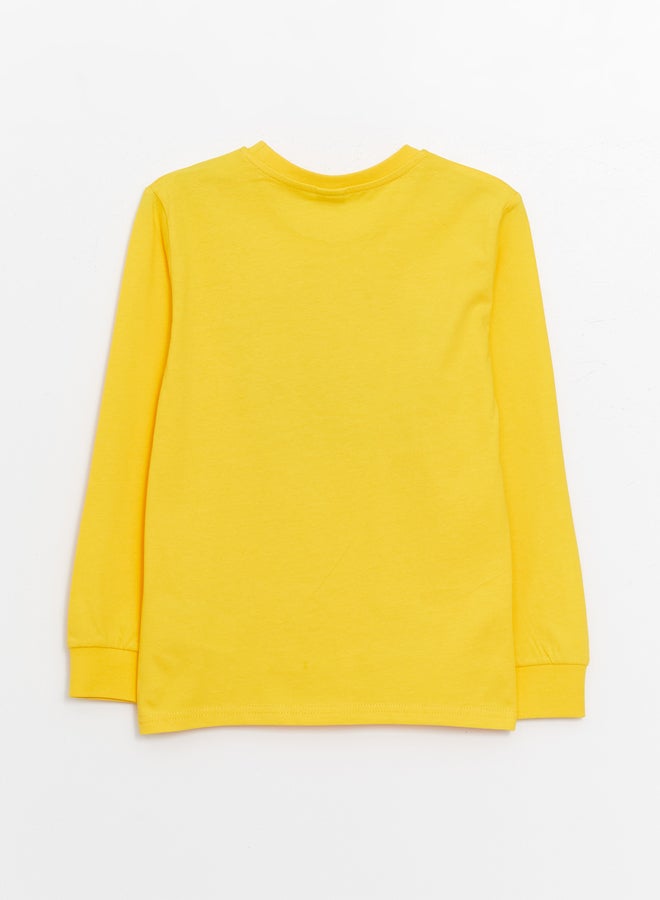 LC WAIKIKI Crew Neck Printed Long Sleeve Boy T-Shirt - Image 2