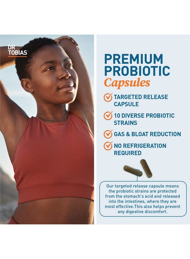 Dr. Tobias Probiotics 30 Billion, 10 Strains, 30 Billion CFU's, Targeted Release Probiotics for Women & Men, Supports Digestive Health, Shelf-Stable, Non-GMO, 30 Capsules, 30 Servings - Image 4
