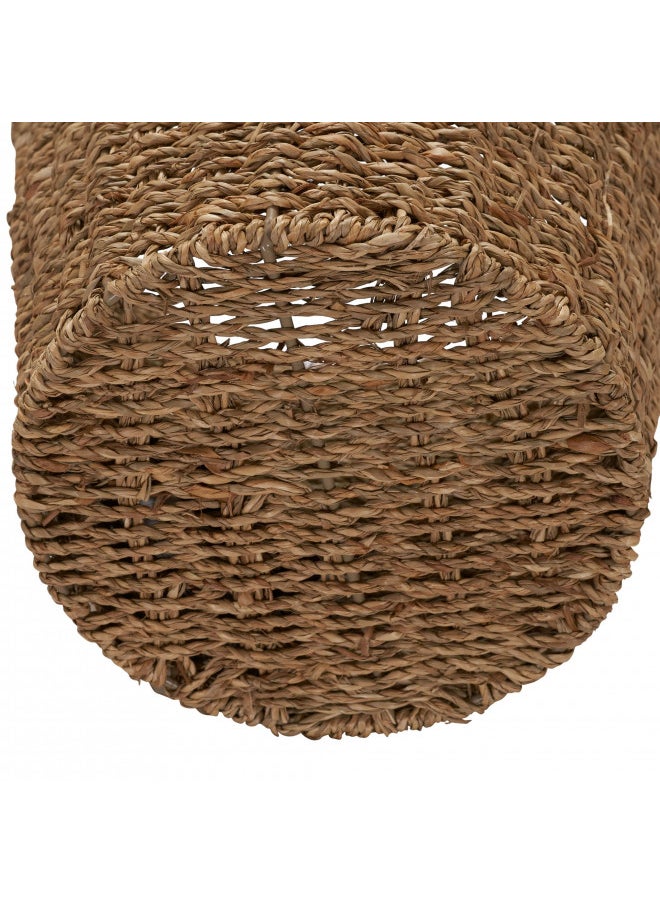 Household Essentials Household Essentials ML-5692 Woven Seagrass Wicker Waste Bin - for Bathrooms and Bedrooms - Natural,Brown,Small  - Image 2