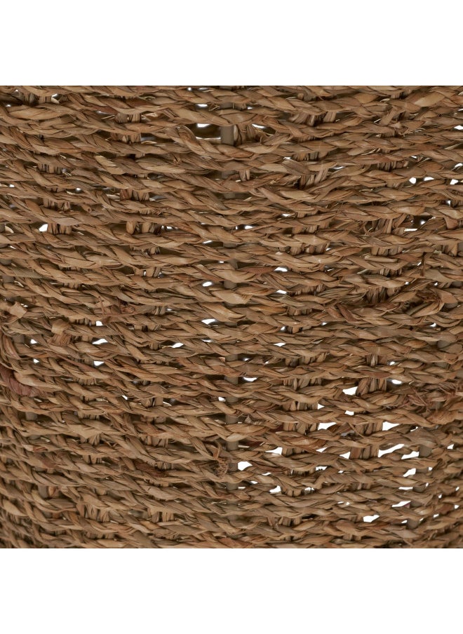 Household Essentials Household Essentials ML-5692 Woven Seagrass Wicker Waste Bin - for Bathrooms and Bedrooms - Natural,Brown,Small  - Image 1