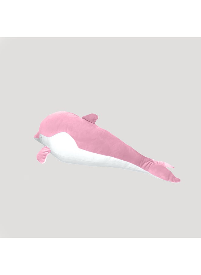 Toto Toys Soft And Cute Dolphin Plush Toy Popular Sea Creature Pink And White Color Size 70  cm  - Image 3