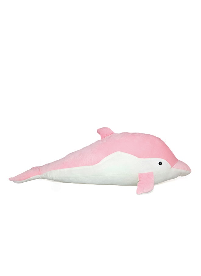 Toto Toys Soft And Cute Dolphin Plush Toy Popular Sea Creature Pink And White Color Size 70  cm  - Image 1