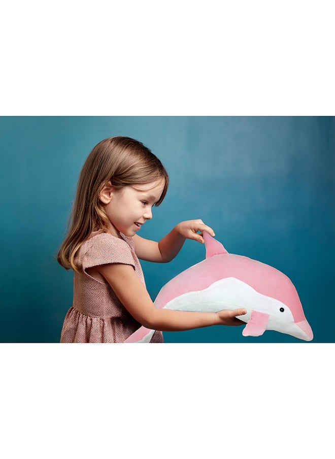 Toto Toys Soft And Cute Dolphin Plush Toy Popular Sea Creature Pink And White Color Size 70  cm  - Image 5