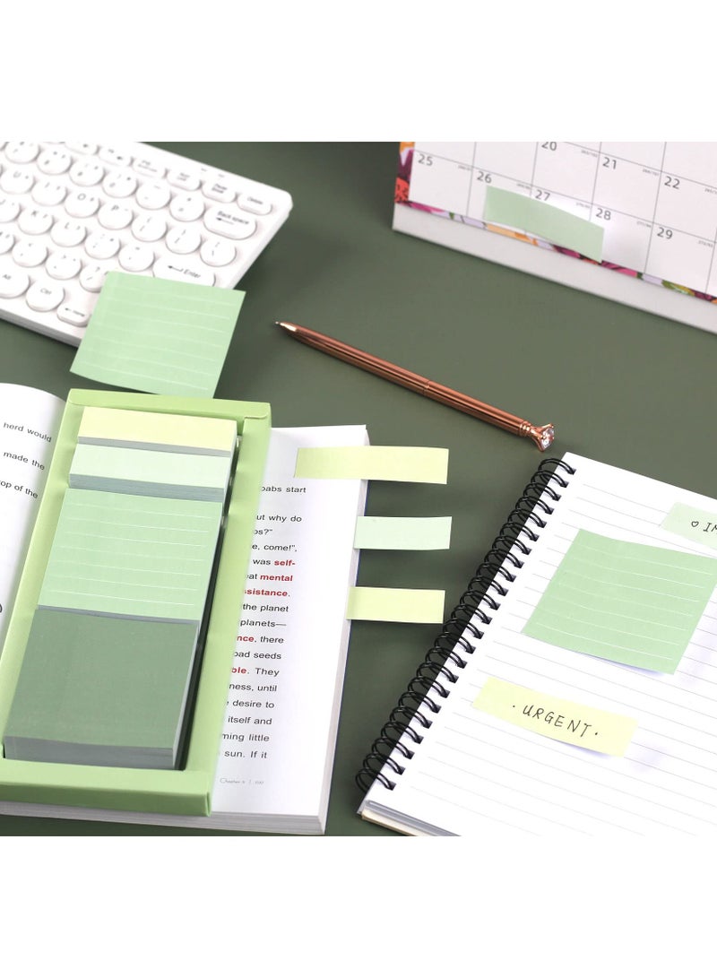 general Lined Sticky Notes Set, 240 Sheets Pastel Sticky Note Pads, Self-Stick Index Tabs Cute Memo Notepads for School, Office and Home - Image 4