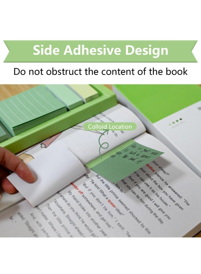 general Lined Sticky Notes Set, 240 Sheets Pastel Sticky Note Pads, Self-Stick Index Tabs Cute Memo Notepads for School, Office and Home - Image 3