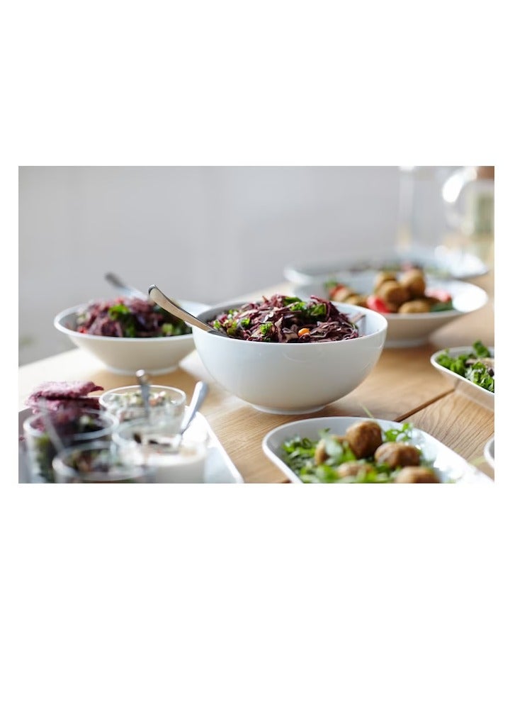 سلطانية دائرية الجوانب أبيض 22 سم - Image 3