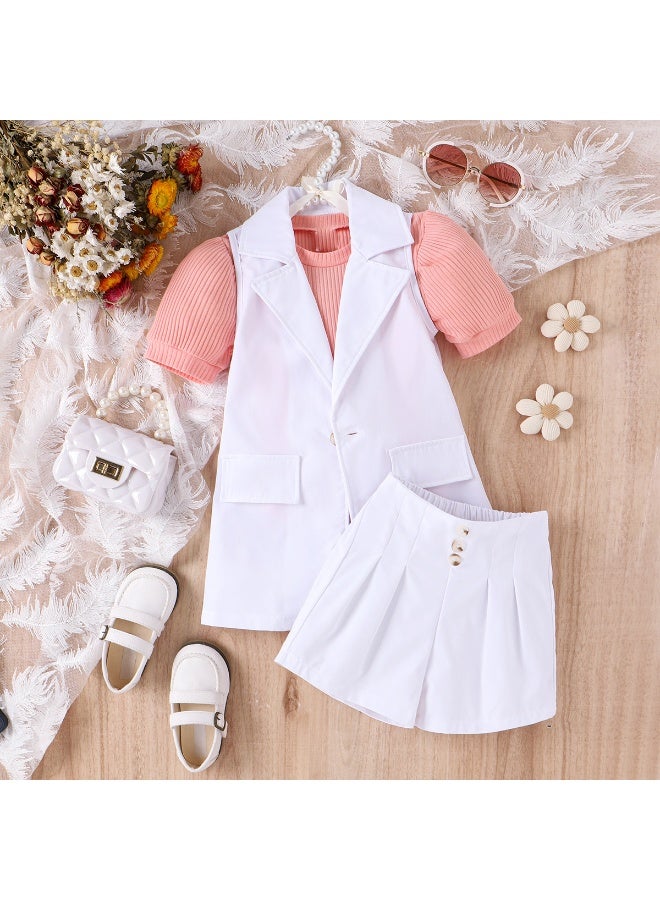 Shougu Girls' Fashionable Suit Vest Set  - Image 1