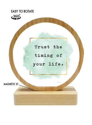 Protective Printed White Round Shape Wooden Photo Frame for Table Top Trust The Timing Of Your Life - pzsku/Z51D2F54B09E4FEFD0497Z/45/_/1712401678/a97a33bc-c06d-4b63-90c1-4f4a8732e61f