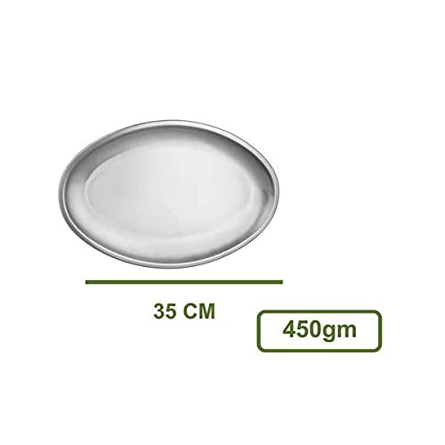 Shri & Sam Shri & Sam Stainless Steel Majestic Rice Tray, Silver  - Image 2