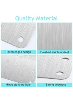 Bukela 12PCS Hinge Repair Brackets, Cabinet Hinge Repair Plate, Hinge Repair Brackets for Cabinet Furniture Drawer Window Stainless Steel Plate Repair  - Image 3