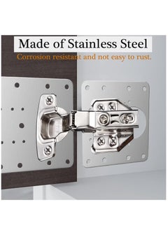 Bukela 12PCS Hinge Repair Brackets, Cabinet Hinge Repair Plate, Hinge Repair Brackets for Cabinet Furniture Drawer Window Stainless Steel Plate Repair  - Image 4