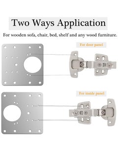 Bukela 12PCS Hinge Repair Brackets, Cabinet Hinge Repair Plate, Hinge Repair Brackets for Cabinet Furniture Drawer Window Stainless Steel Plate Repair  - Image 5