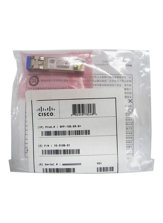 CISCO SFP-10G-ER-S Transceiver Module Silver/Blue - Image 1