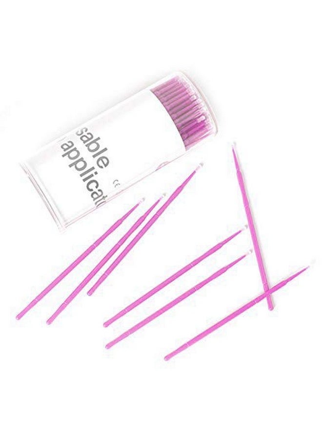 Amber Lash Disposable Micro Brushes Applicators For Eyelashes Extensions Lintfree 2Mm X 200 Ct (Black)  - Image 3