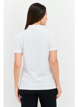 Lyle & Scott Women Regular Fit Brand Logo Short Sleeves Polo Shirt, White  - Image 3