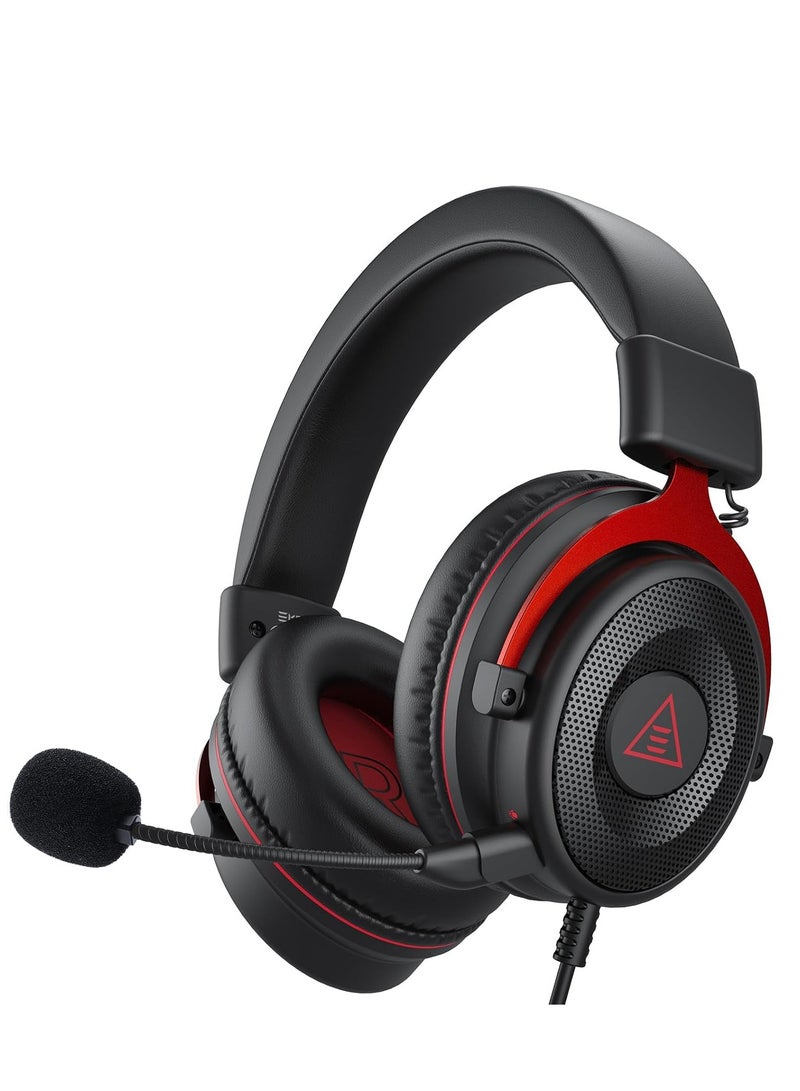 إكسا سماعة EKSA E900 مع ميكروفون لجهاز الكمبيوتر، PS4، PS5، Xbox - مكبر صوت مزود بميكروفون قابل للفصل، إلغاء الضوضاء، صوت محيطي ثلاثي الأبعاد، سماعة سلكية للألعاب، الكمبيوتر، اللابتوب، مقبس 3.5 ملم - Image 1