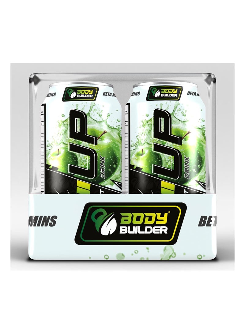Body Builder Body Builder P-up Pre-Workout Drink - Apple Flavor - 330 ML - Sugar-Free, EAA-Enriched -Energy-Booster-10 Kcal per Serving - Contains Citrulline, Beta-Alanine, Taurine & Caffeine (6 PCS, Apple)  - Image 3